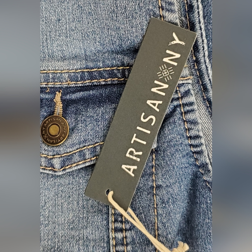 NWT ARTISAN NY Womens Stonewashed denim vest Size M - Picture 5 of 7